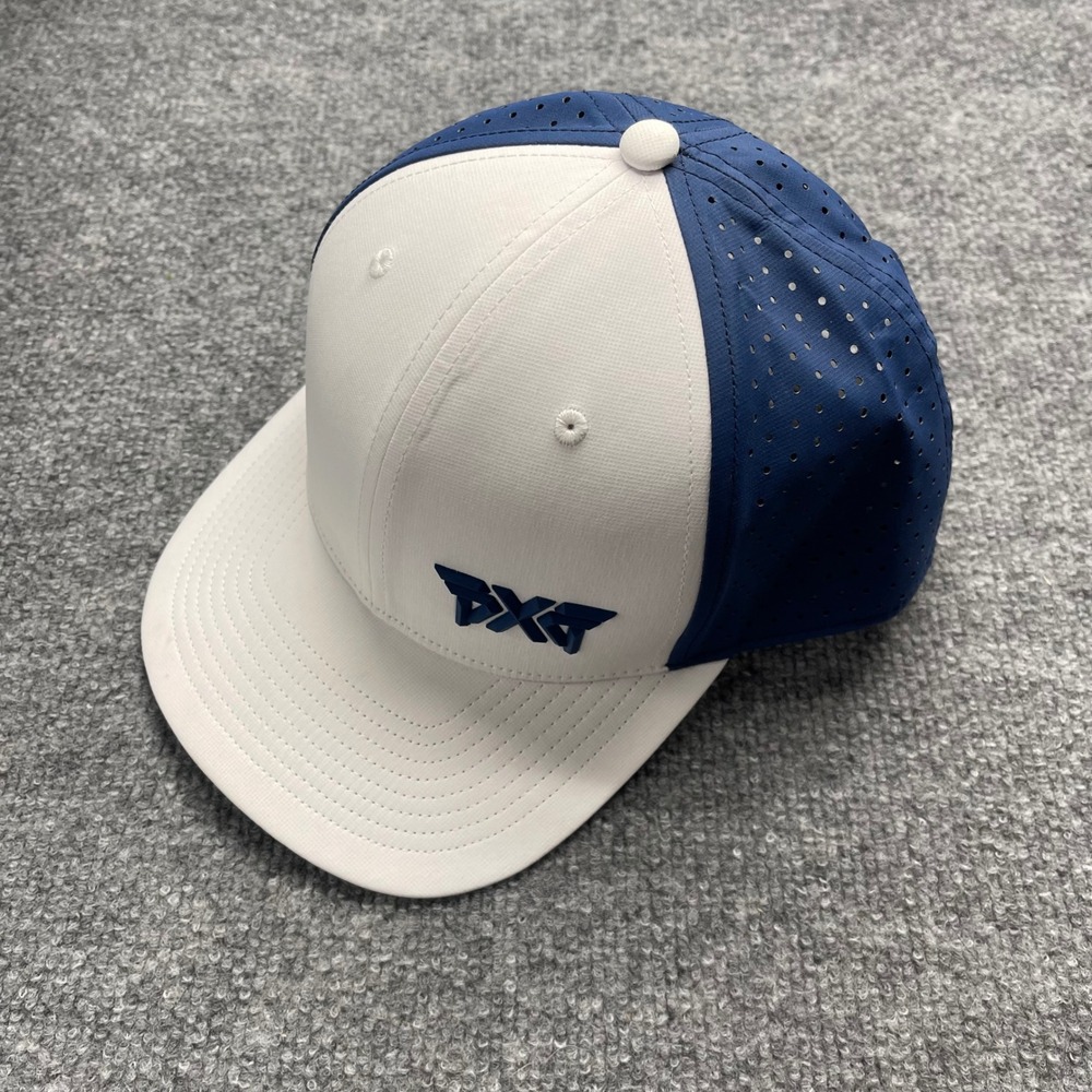 PXG Parsons Xtreme Golf Hat Navy White Perforated Snapback Performance Cap